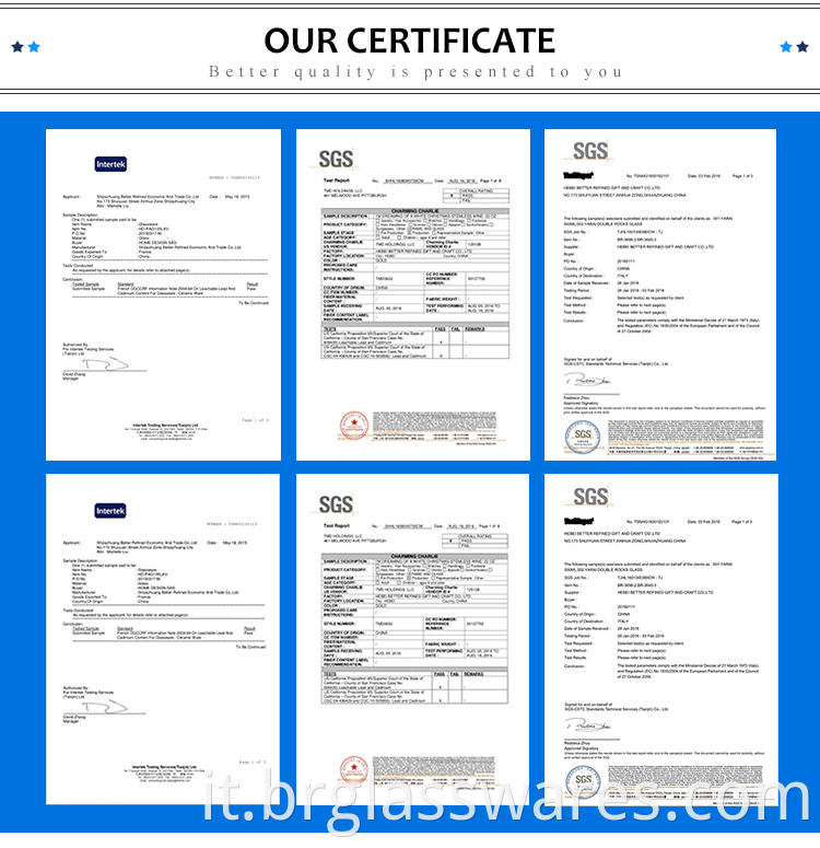 Beaded Shaped Glass Pillar Stand certificate